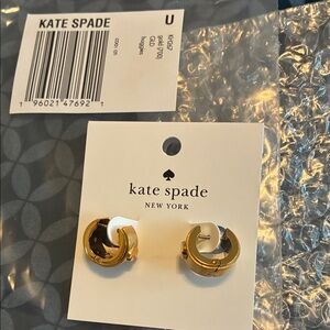 kate spade Gold Chunky Hinge Hoop Earrings